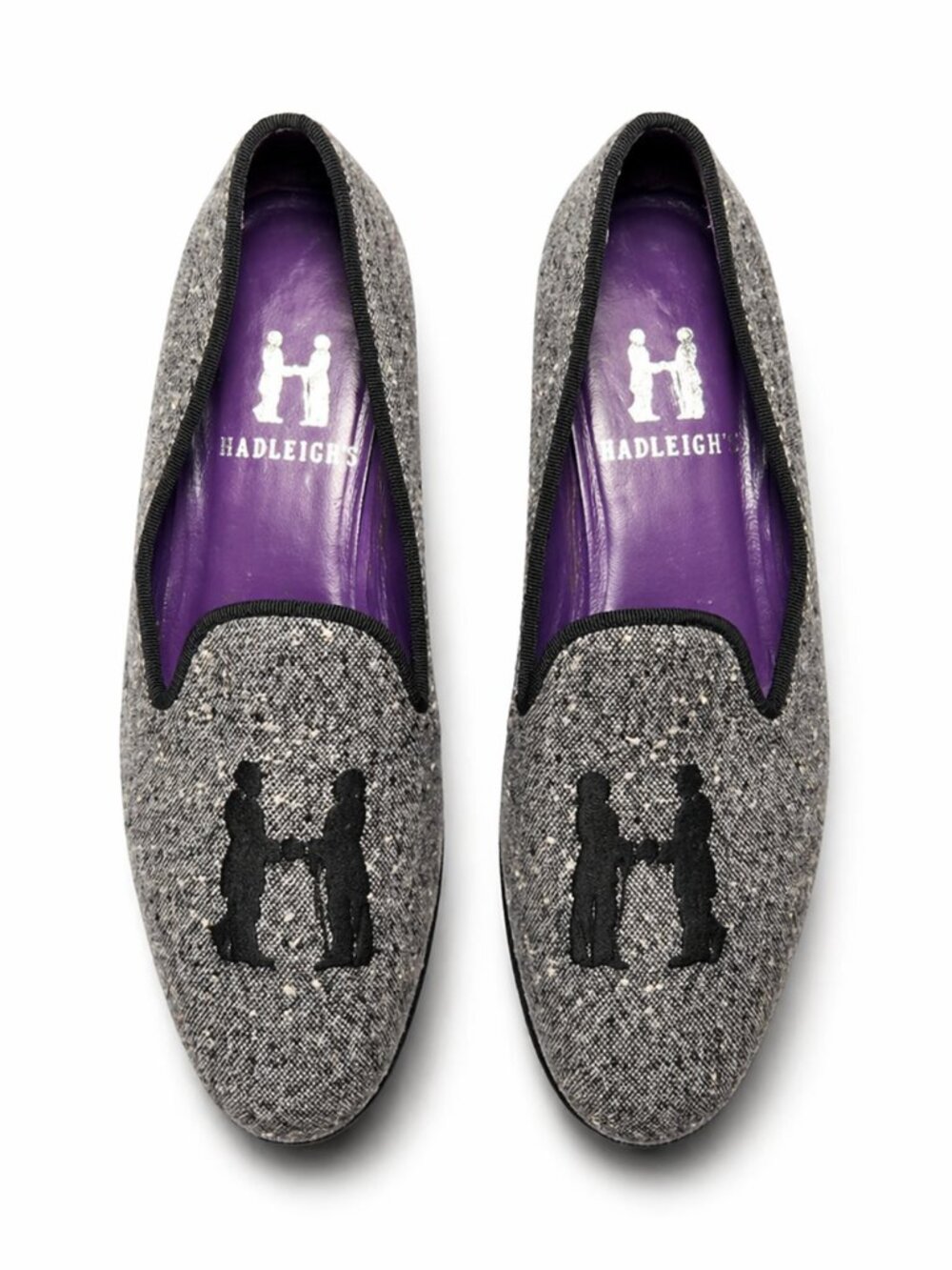 Hadleigh's Signature Logo Slip On Smoking Loafer